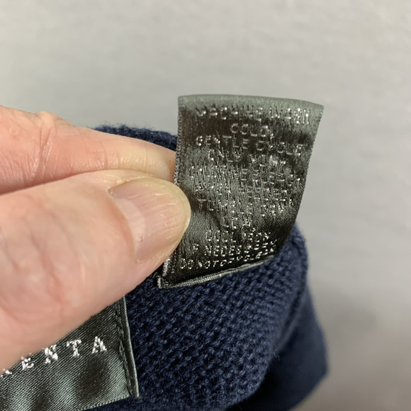 Mens Windowpane Cardigan Sweater Sz XL Navy Heritage Ivy League Preppy Grandpa - Picture 8 of 10